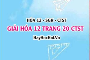 Giải Hóa 12 trang 20 Chân trời sáng tạo SGK